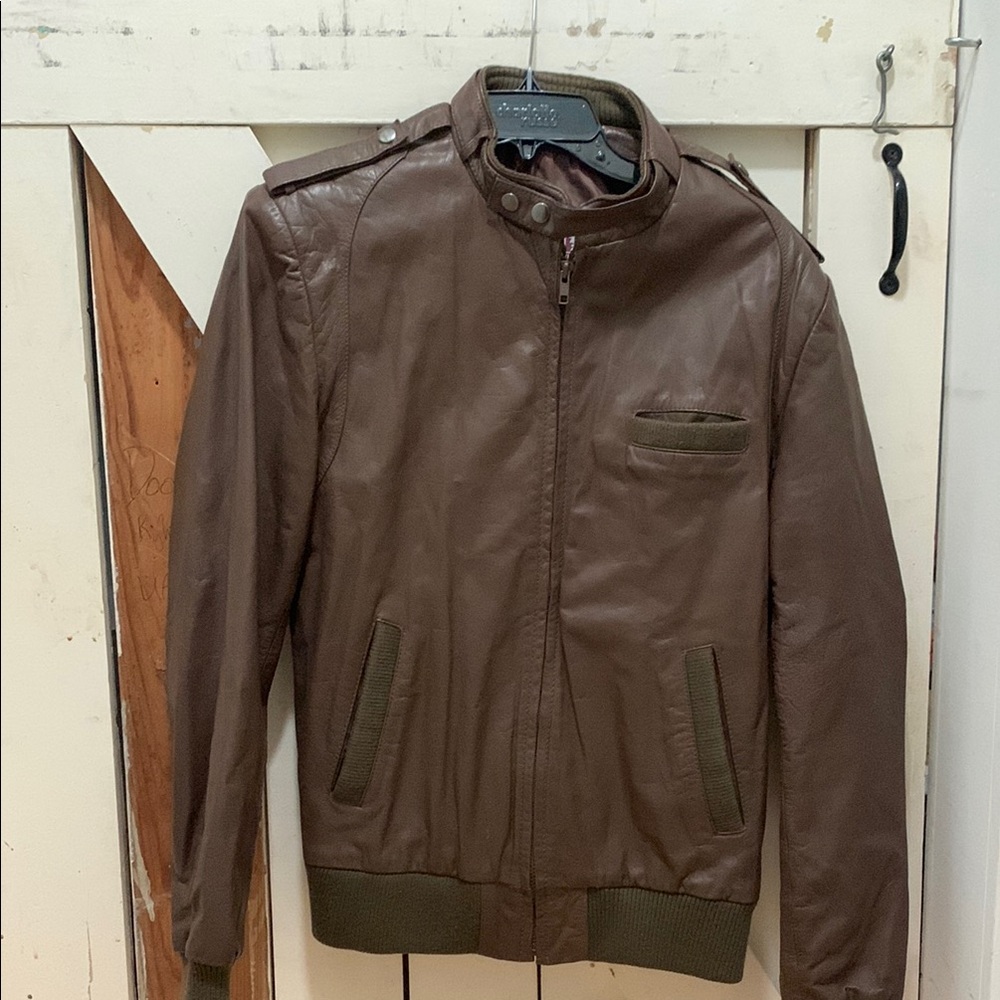 Men's Brown Leather Jacket